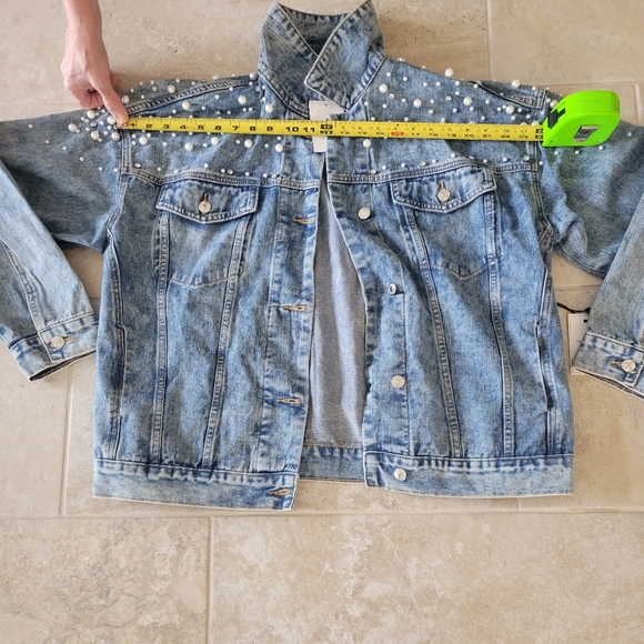 Beaded rhinestone Jean jacket - Picture 4 of 7